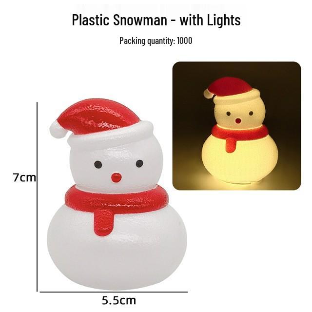 Christmas Night Light Ornament: Santa & Snowman Topper