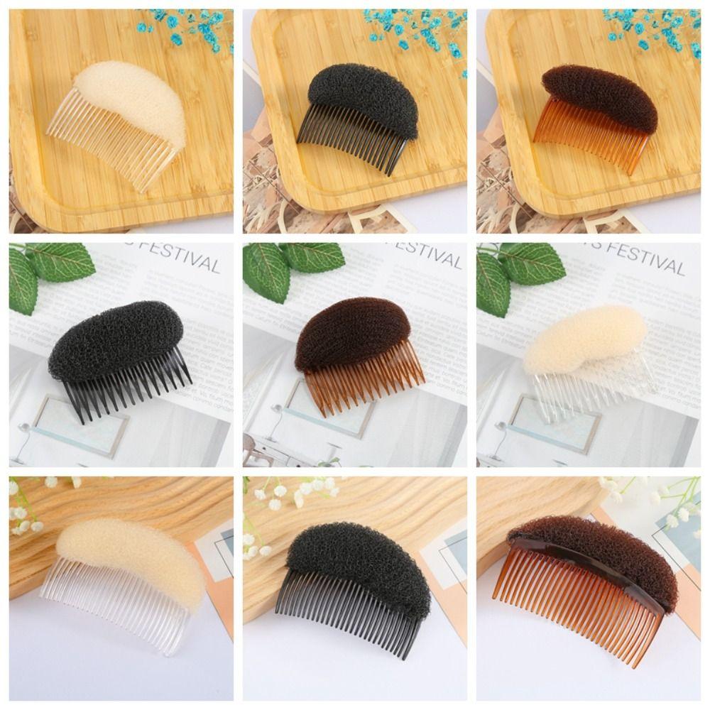 Seamless Fluffy Hair Clip Pad Hair Base Sponge Clip Bun Puff Hair Head Cushion  Women