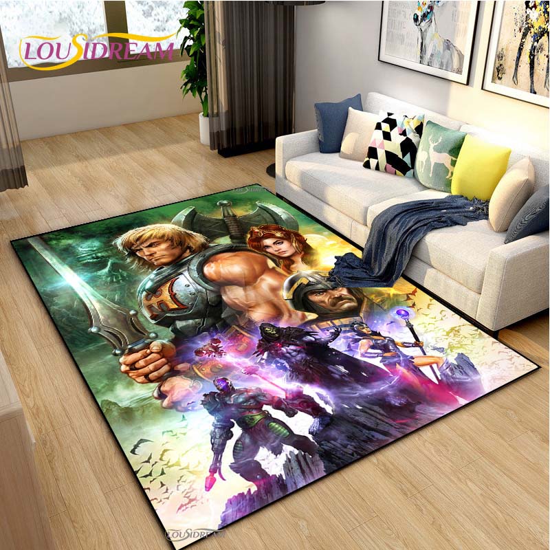 He-man meesters Cartoon Tapijt voor Woonkamer Slaapkamer Vloerkleed Keuken Kinderen Deur Antislip Vloermat Verjaardagscadeau Fotografie Requisieten Tapijt