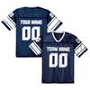 Maglia Personalizzata di Football Americano Maglia da Football Blu Navy Bianca Personalizzata con Nome Squadra Numero Regalo per Uomini Donne Bambini