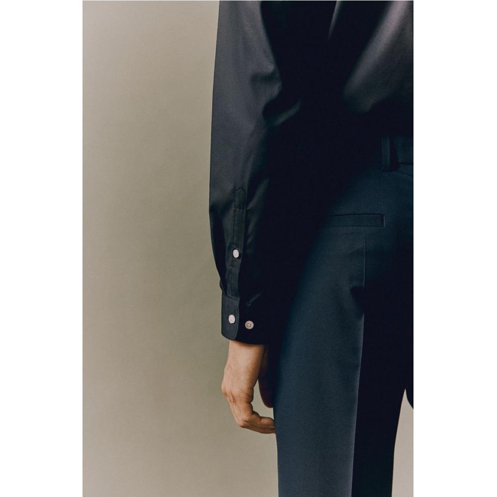 H M Easy Care Regular Fit sHirt Navy Blue