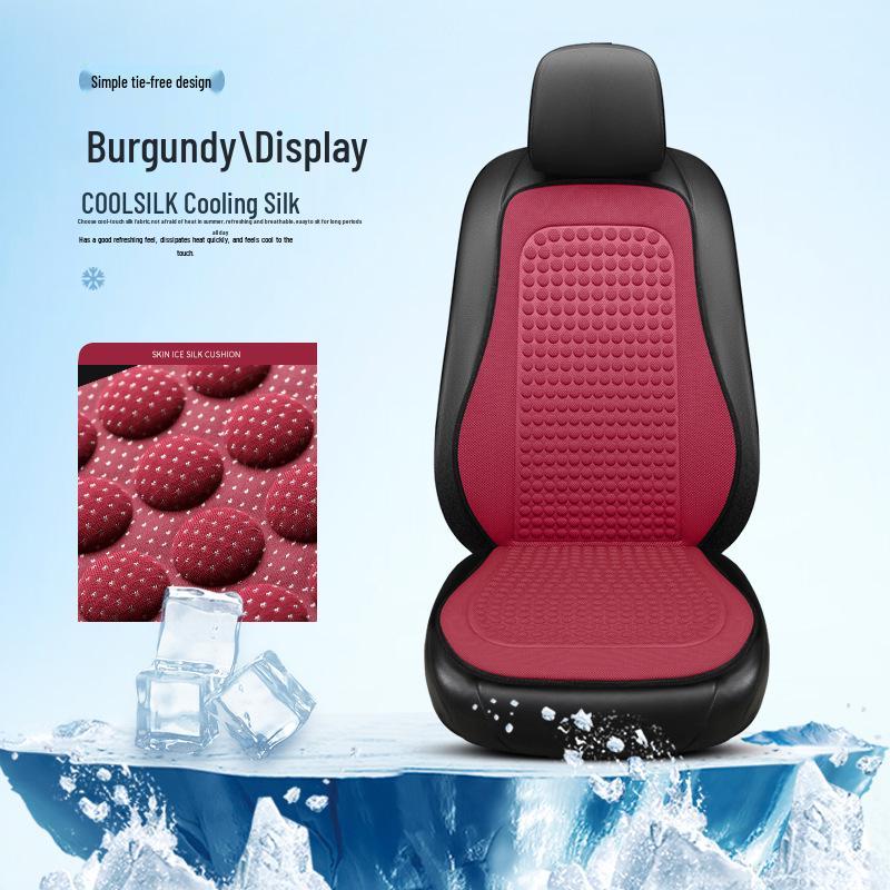Breathable Ice Silk Car Seat Cushion - Universal Cool Pad for All Seasons