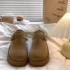 Thick-bottomed bag head casual one-pedal half-slippers women's 2025 autumn and winter new wear retro lazy slippers