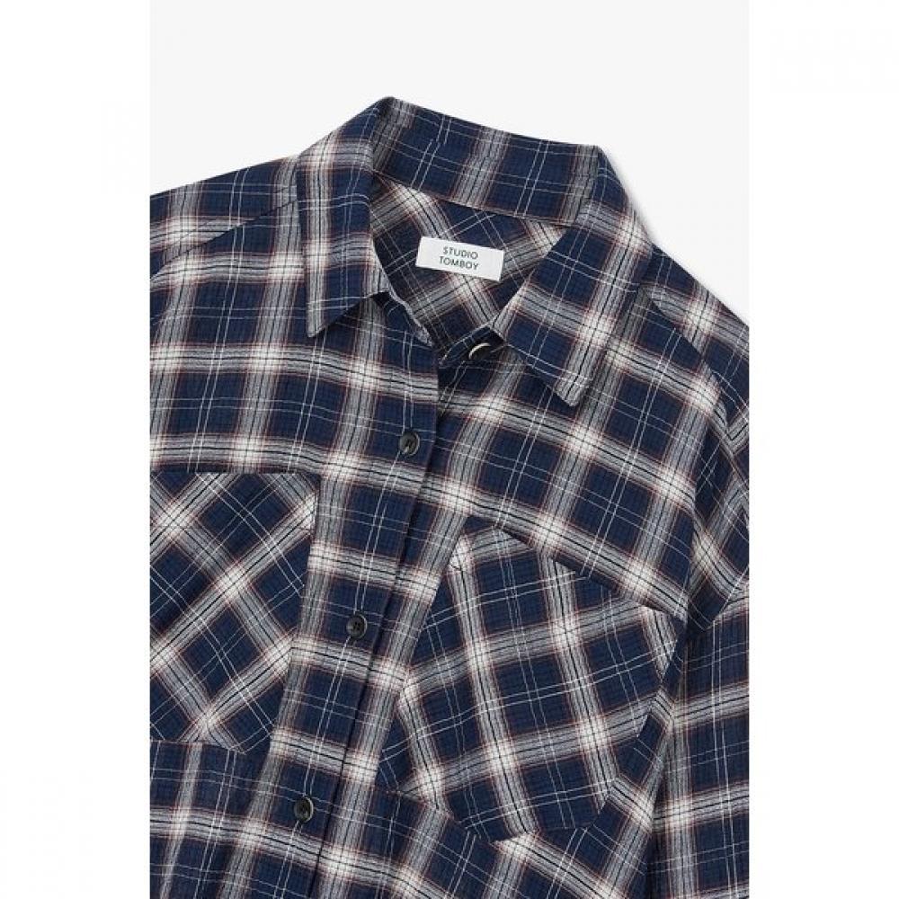Studio Tomboy Check Pattern Crop Shirt 9176221982