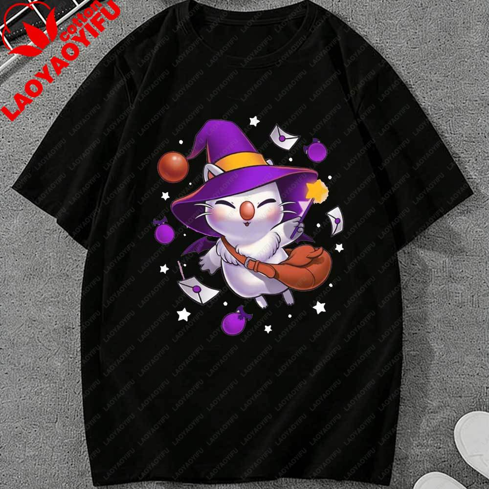 Witch Moogle Final Fantasy Tshirt Kupo Shirt Cute and Spooky Final Fantasy IX FFXIV FFVII Remake Tee Graphic T Shirts Tops