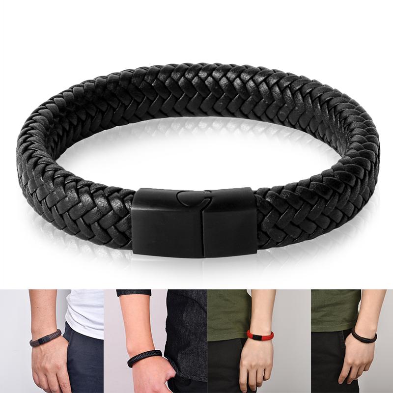 Fashion Men Simple Jewelry Bracelet Bangle Black/Brown Concise Braided Leather Fashion Men Simple Jewelry Bracelet Bangle Black/Brown Concise Braided Leather