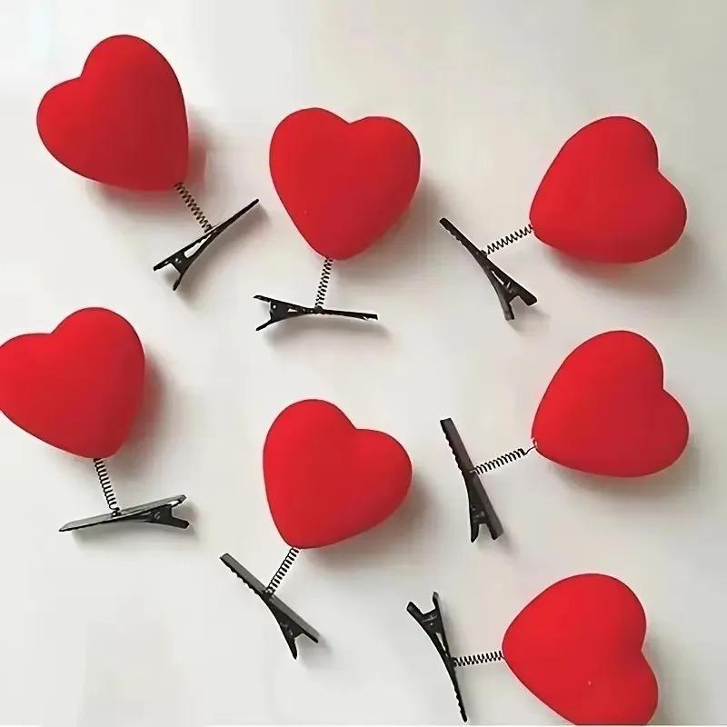 Cartoon Weddings Hair Clip 3D Heart Shaped Hair Clips Plush Hairpin Fashion Duckbill Clip Accessories Party Valentine's Day Gift