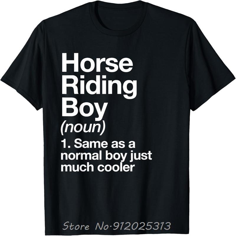 Vintage Horseback Riding Fashion Tshirt Horse Riding Boy Definition Funny Sports Tshirt Graphic Clothes Unisex Streetwear