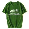 Evolution Of Mountain Bike Funny Graphic T-Shirt Mens Clothes Summer Short Sleeves Oversized St