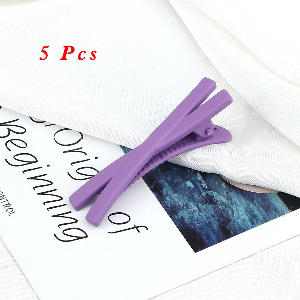 Mixed 5Pcs/Set Hair Clips Accessories Sweet Simple BB Hairpin X-shaped Hairpins 6Pcs/Sets Solid Purple Color Barrettes Headdress