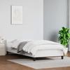 VidaXL Bed Frames with Headboard Slat Base Upholstered Bed Slat Frame Single Bed Adult Bedroom Interior White 347484