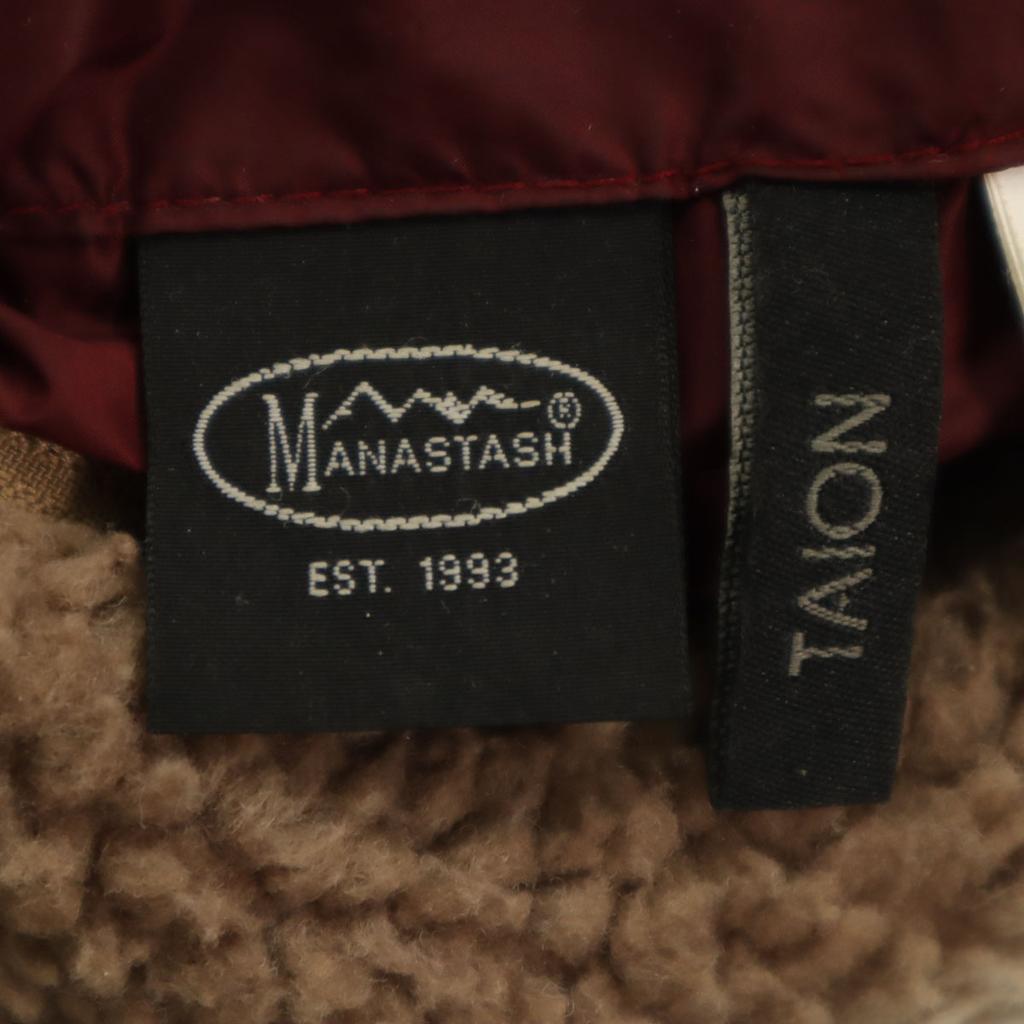 MANASTASH TAION collaboration reversible Down jacket L wine-red Men's Used