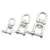 304 Stainless Steel Jaw Swivel Anchor Connector Duty Boat Marine Yacht Swivel Snap Rolling Shackle Hooks Device Swivel Snap