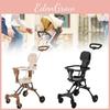 Four Wheeled Collapsible Baby Stroller Lightweight Foldable Convertible Seat