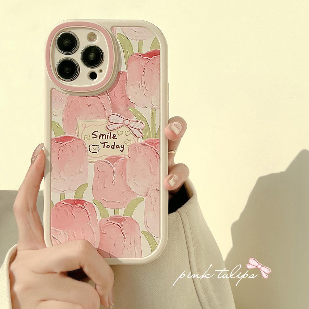 Oil Painting Flowers Iphone16 Suitable for 15pro Max IPhone Case 12 Women 11 Set 14 Matte 13X