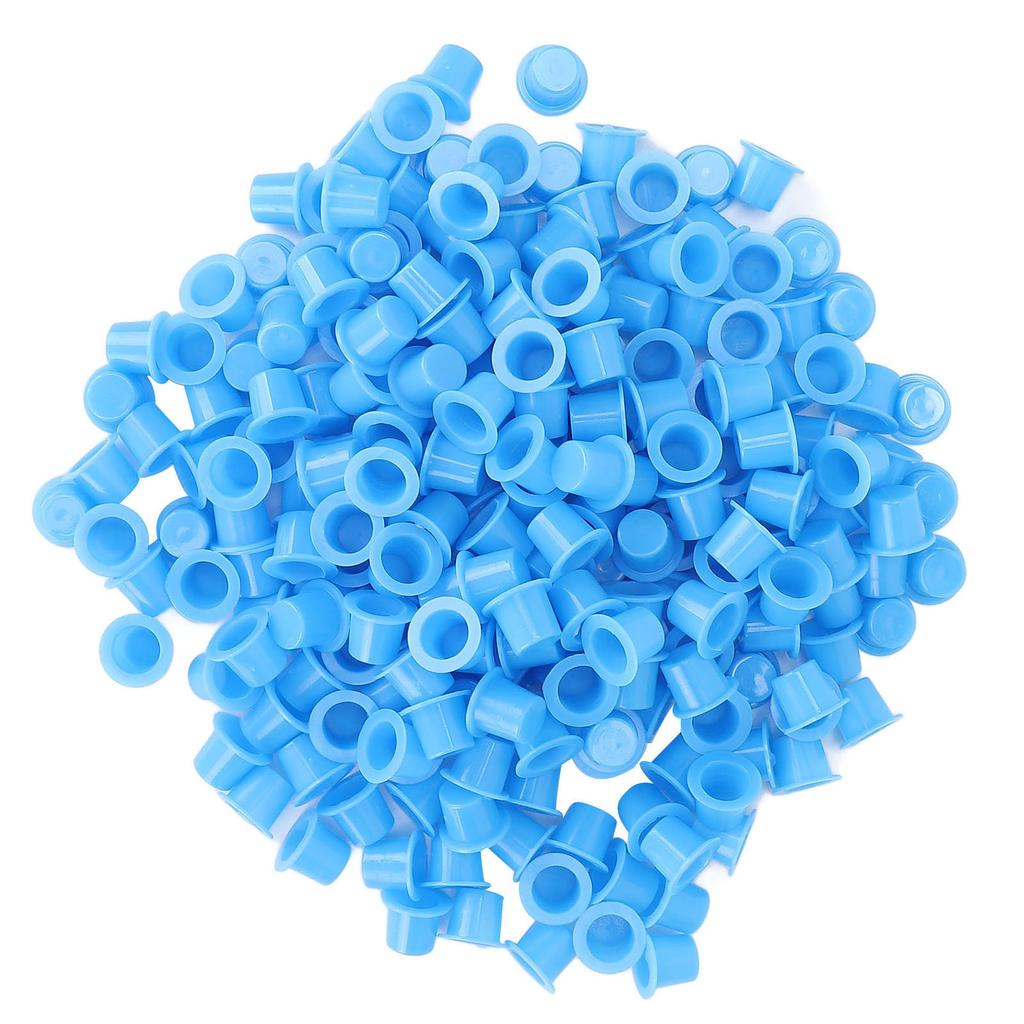 1000pcs Tattoo Ink Pigment Cup Disposable Blue Plastic Eyebrow Lip Eyes Tattoo Pigment CupL