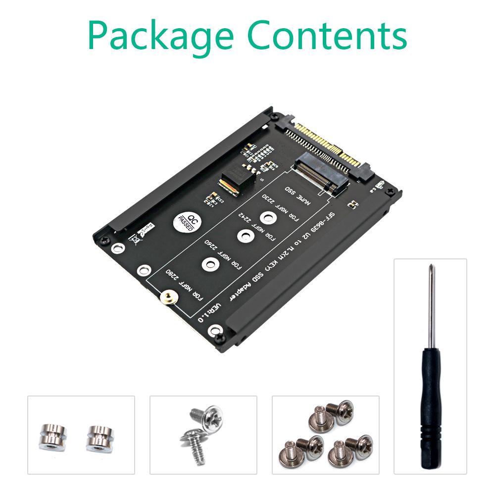 M.2/SATA or NVME SSD to SFF-8639 Adapter Card with Bracket