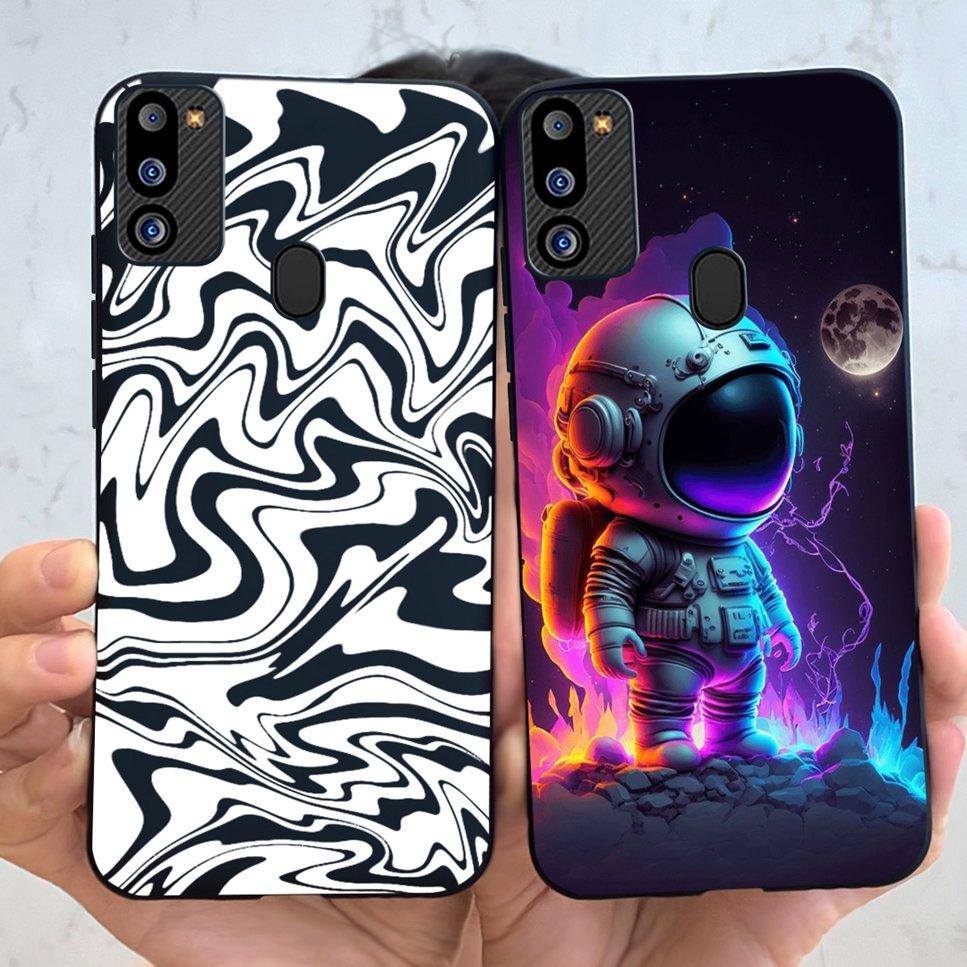 For Samsung Galaxy M21 2021 Case Cute Cat Fashion Girl Soft Silicone Cover For Samsung M21 2021 SM-M215G Bumper Phone Case Funda