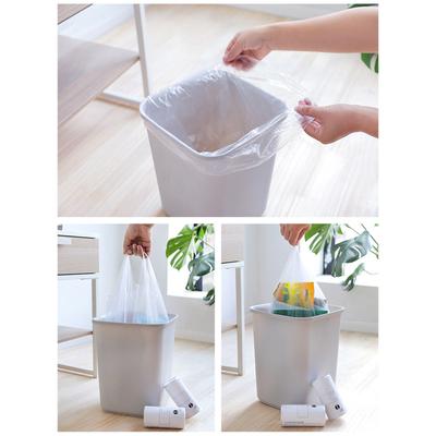 50/100pcs White Plastic Bag Supermarket Grocery Gift Shopping Bag With Handle Vest Bag Kitchen Storage Clean Garbage Bag