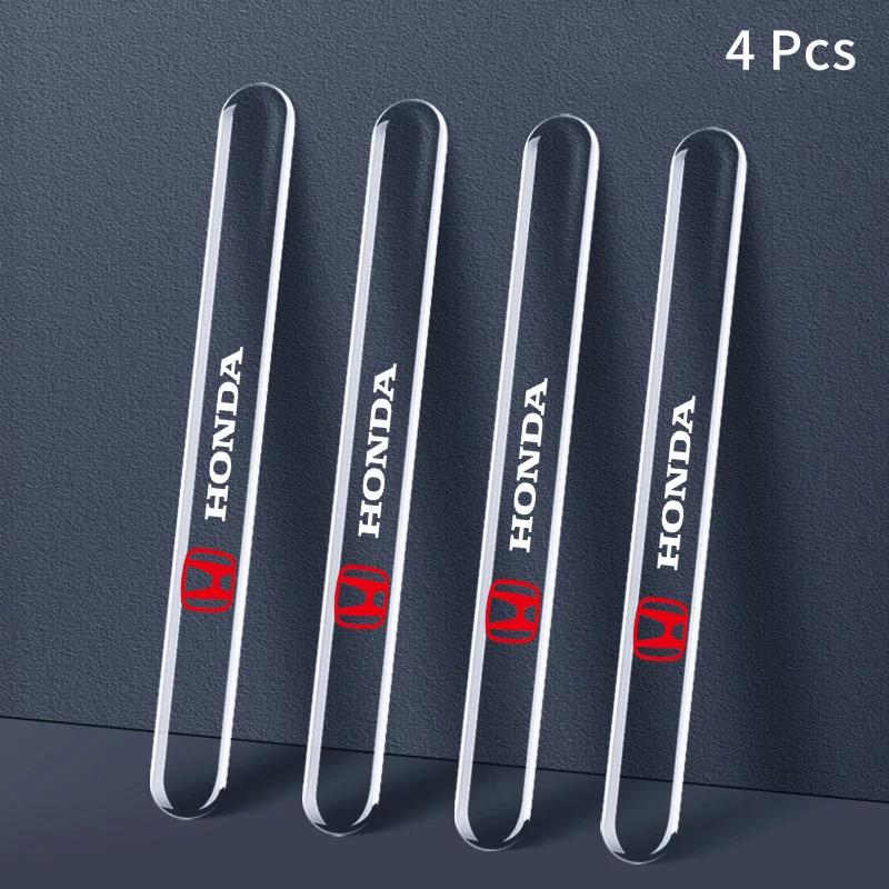 

4pc Car Door Edge Transparent Anti Scratch Protection Strips for Honda Mugen Power Civic Accords CRV Hrv Jazz CBR VTEC VFR