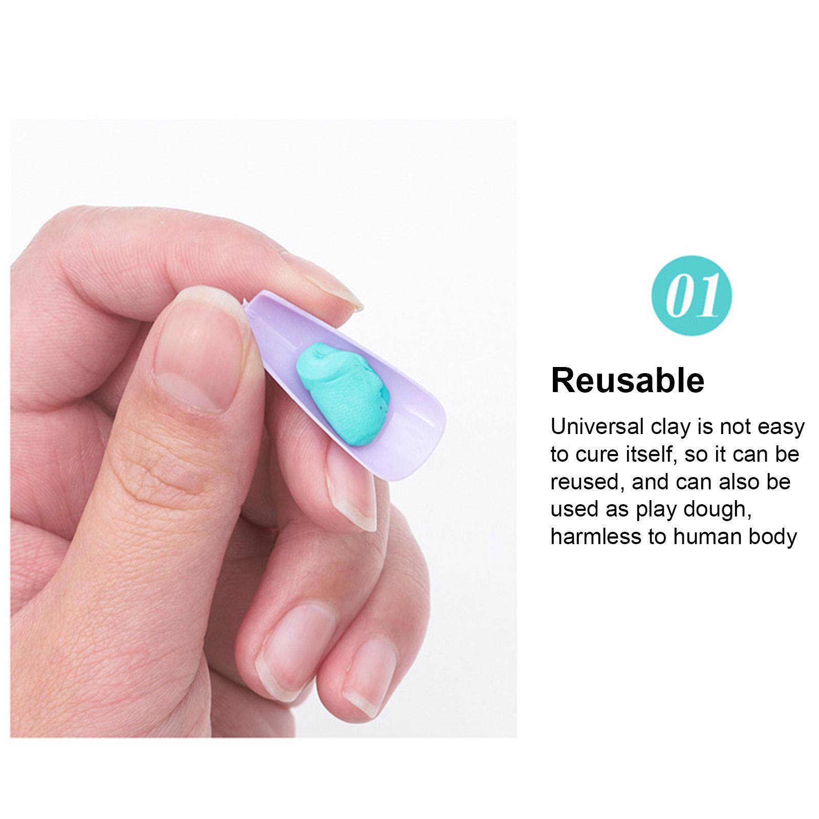 

Removable Adhesive Putty Nail Clay Reusable Multipurpose Mounting for Nail Tools Hanging Pictures Poster Art Photography Green White Pink