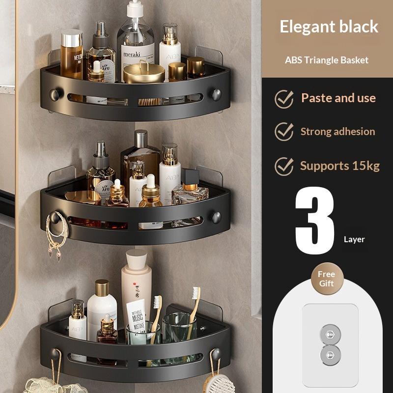 Bathroom triangular storage rack bathroom storage rack toilet room storage rack bathroom storage rack without drilling for
