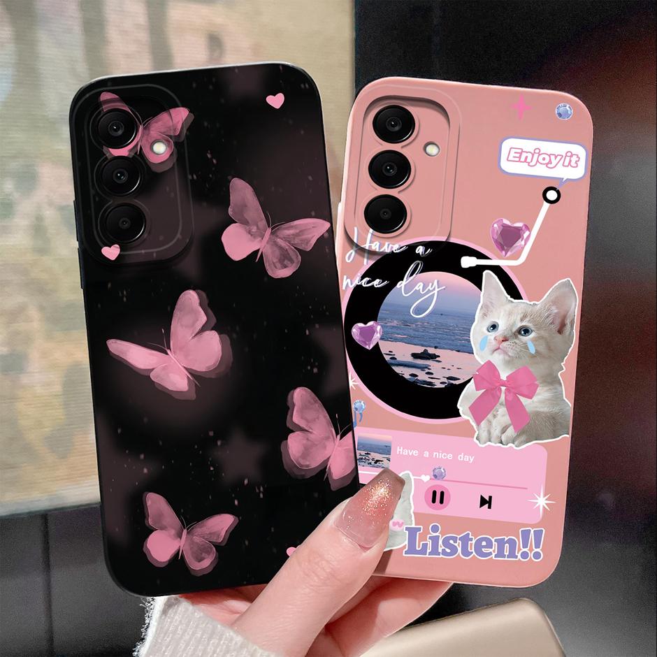 Custodia Per Samsung Galaxy A17 M17 4G 5G Gatto Cartone Animato Carino Copertura Protettiva Morbida in Silicone Per SamsungA17 M17 Fundas GalaxyM17 Coque