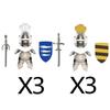 MOC Building Blocks Medieval Character Accessories Warhorses Militiamen Dragons Castles Knights Brick Gifts Toy Helmets Shields