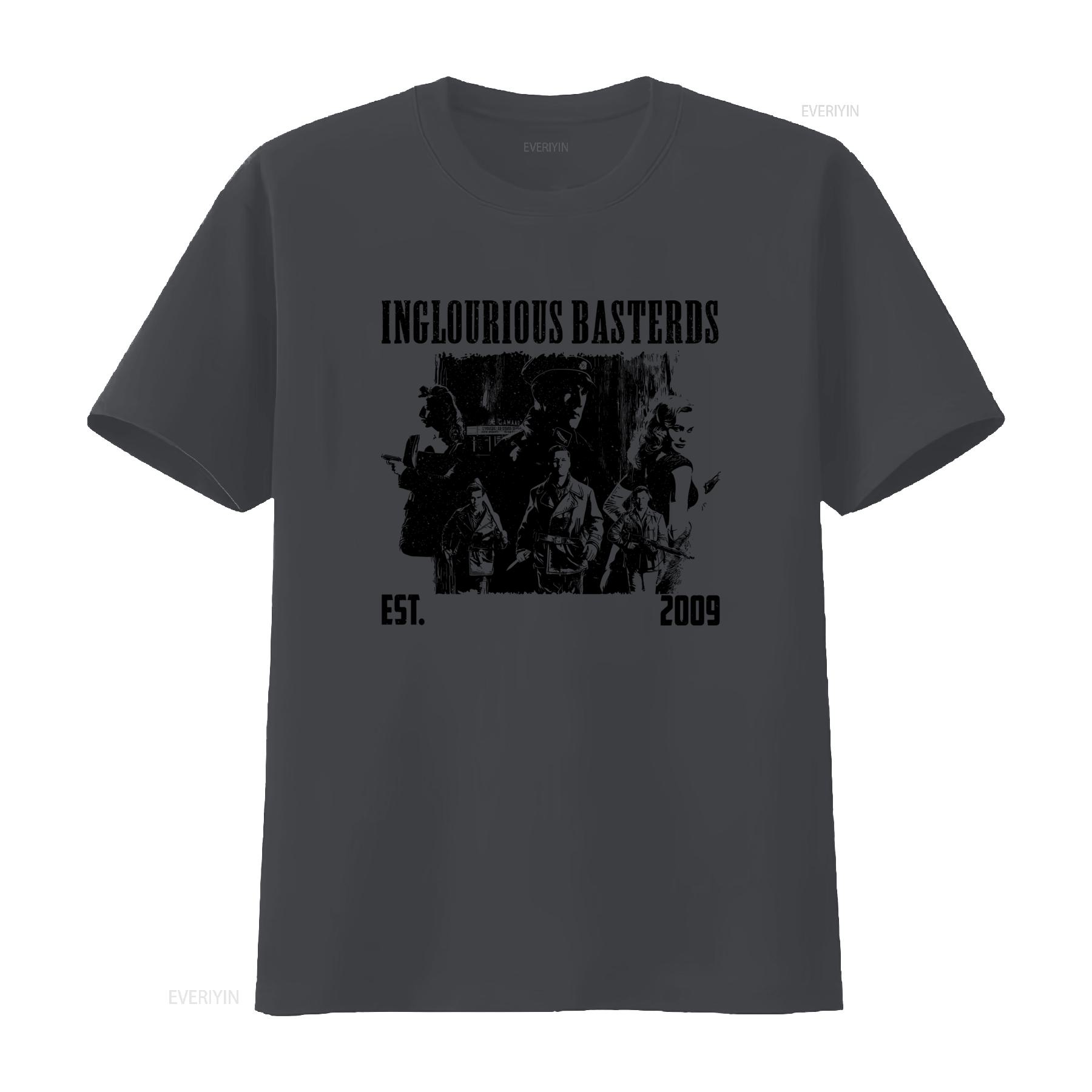 

Inglourious Basterds Movie Vintage Midcentury Retro Minimalist T Shirt for Film Lovers vintage Washed Stylish Stretched 4XL