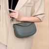 The first layer cowhide women's bag Korean version of versatile casual shoulder messenger women's bag genuine leather saddle bag new fashion bag