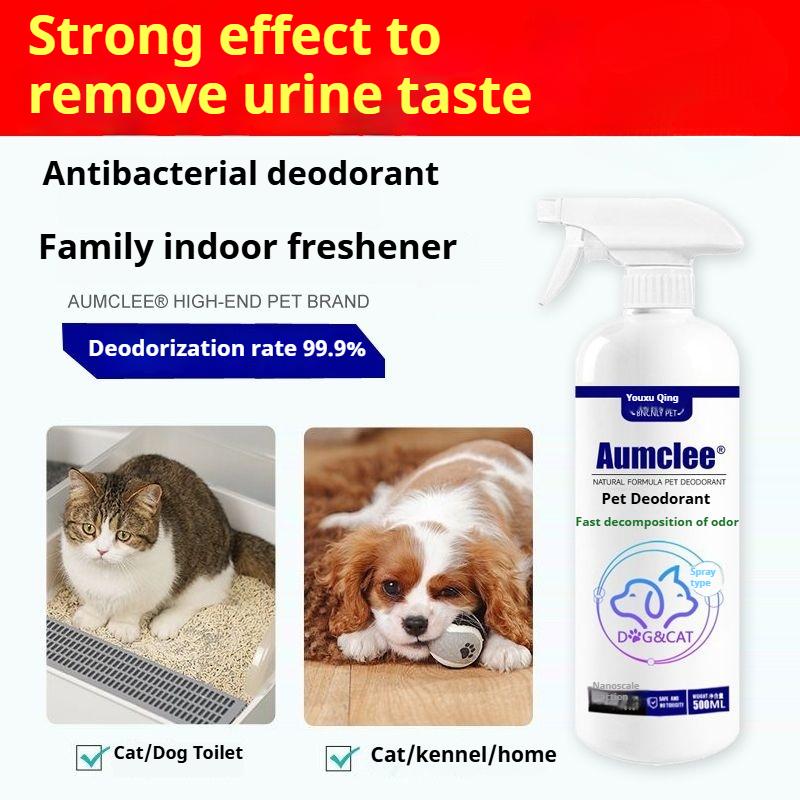 Heimtierbedarf Deodorant-Spray für Haustiere, Katzen und Hunde, antibakteriell, für den Haushalt und den Innenbereich, schnelle Entfernung von Uringeruch, antibakterieller Deodorant-Lufterfrischer