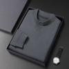 Double-sided Velvet Bottoming Shirt Men's Spring and Autumn Men's T-shirts with Long Sleeves and High Sense of Leisure Pullover Sweater Clothes