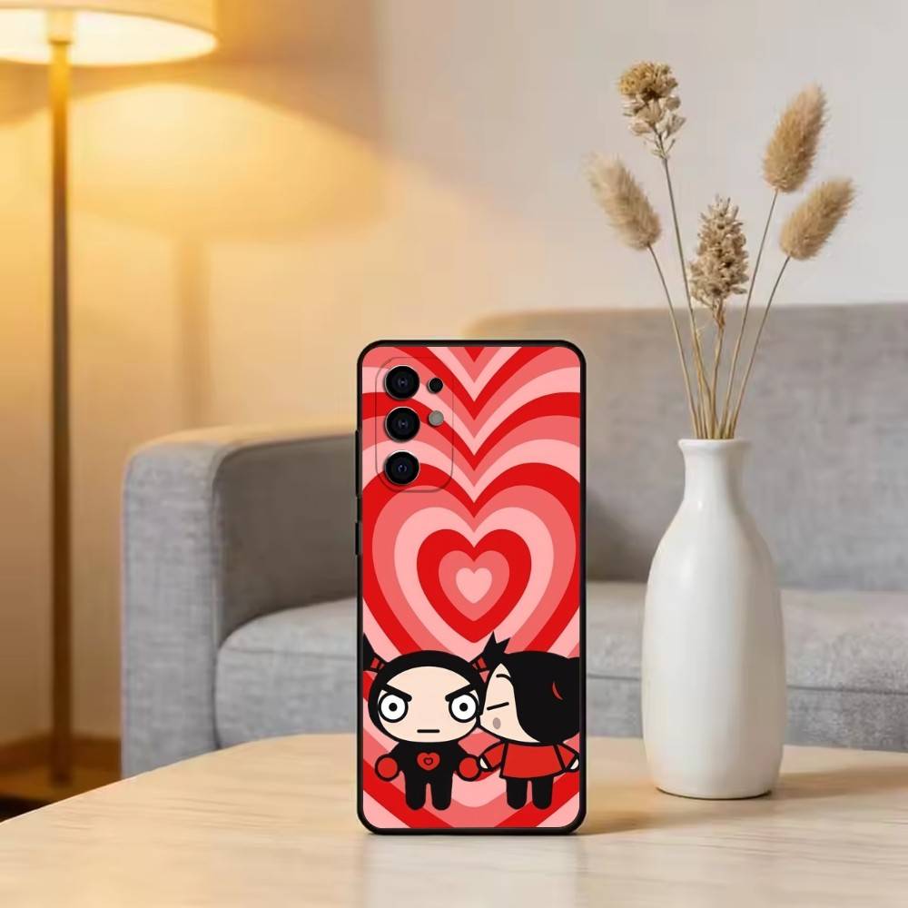 Chinese Doll P-Pucca Phone Case For Samsung S25,S24,S21,S22,S23,S30,Ultra,S20,Plus,Fe,Soft Silicone Black Cover