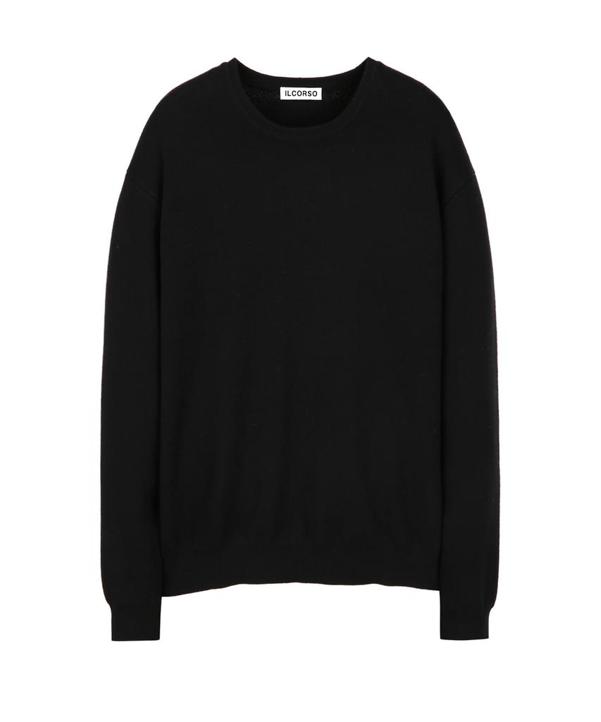 IL CORSO Minimal Round Knit Black Iesw5F501Bk