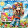 Lovely Girl Full 5D DIY Pearl Gem Art Diamond Painting Kits for Adults/Beginners Gift Idea Home Decor 11.81x11.81in