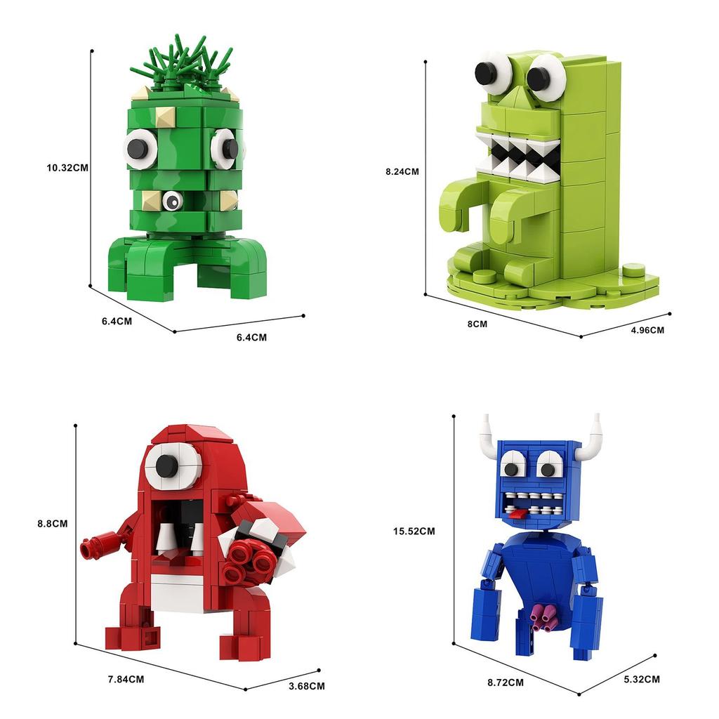 Baban Kindergarten Building Blocks Season 3 Green Monster Doll Garden Handicraft Baban Playground Building Blocks Toy