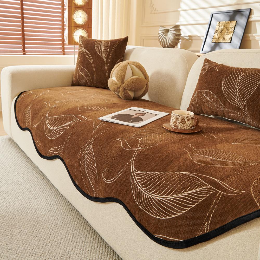 Irregular Leaves, Special-Shaped Retro Sofa Cushion, Universal In All Seasons, New Premium Leather Sofa Cover, Non-Slip