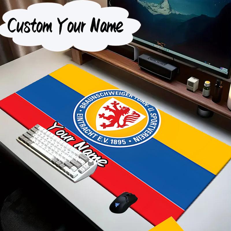 Custom Name Mouse Pad Braunschweig Fc Crest Design Mouse Pad, Gaming Mouse Pad, Keyboard Pad, Desk Decor for Computer Notebook Fan Birthday Gift