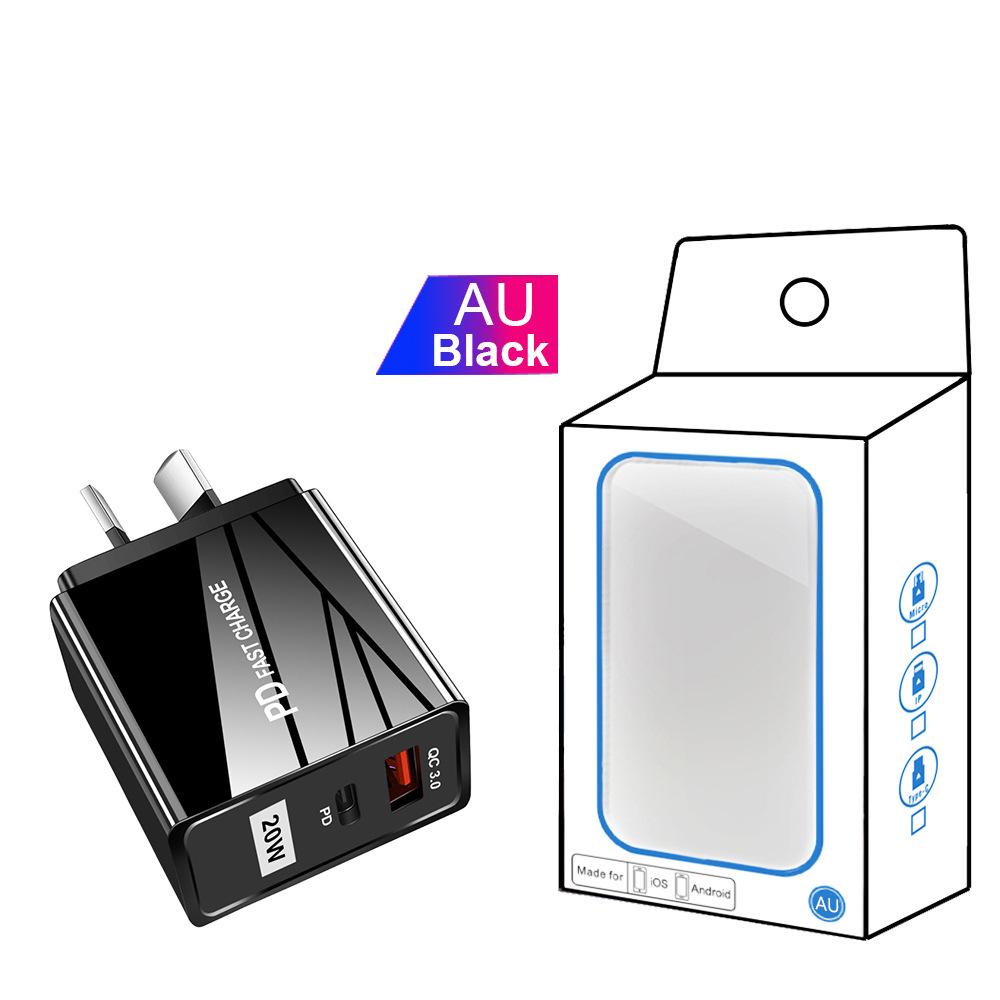 Dual USB Quick Charger - 5V/9V/12V, QC3.0+PD, EU/US Standards
