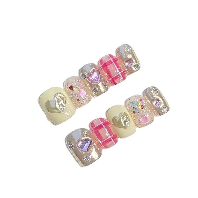 Pure Handmade Phototherapy Wearer Sweetheart Hot Girl Wearer Finished Product Reusable Manicure Patch Can Be Removed