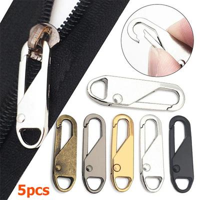 5 adet Çıkarılabilir Fermuar Çekmecesi Bagaj Sırt Çantası Ceket Giysi Metal Fermuar Evrensel Yedek Sekme Fermuar Başlığı DIY Dikiş