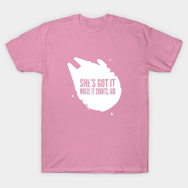

T Shirt Women The Millennium Falcon Has It Where It Counts Harajuku Print Kawaii Tshirt Summer Short Sleeve Female T-Shirt Top Tee