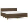 Cadre de lit avec matelas - Maison Exclusive - 160x200 cm - Marron foncé - Tête de lit réglable
