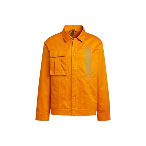 adidas NEO Striped Logo Print Sports Utility Casual Jacket for Men, Orange XL оранжевый