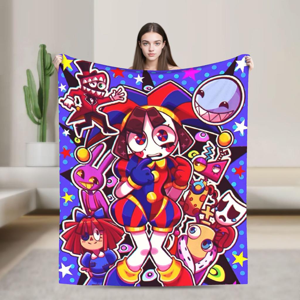 Puella Magi Madoka Magica Blankets Fleece Magic Girl Cartoon Super Soft Throw Blankets for Car Sofa Couch Bedspread
