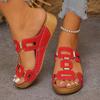Platform Size Womens Slide Plus Sandals Hollow Buckle Wedge Slides Hband Beach Slippers For Women