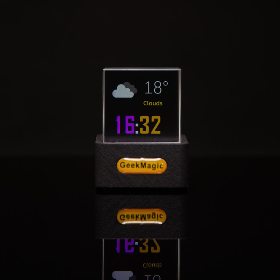 

GeekMagic Mini Crystal Display Прогноз погоды Гаджет с WiFi Настольная Часовая Станция Прозрачный Маленький Телевизор Для Украшения Игры