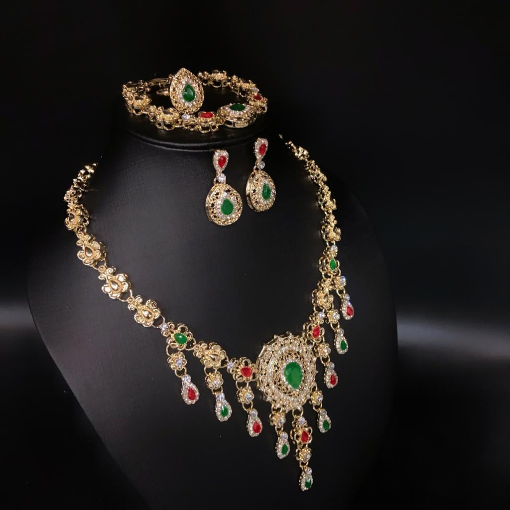 Newlywed's Four-Piece Set - Fashion Alloy Necklace, Ring, Women's Gift Jewelry Set