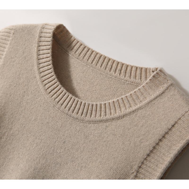 O Neck Fashion Sleeveless Women Knitted Sweater Vest Autumn and Winter Loose Simple New Office Tank Top Elegant Buttons Simple Clothing