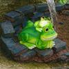 Frogs Gutter Guardian Rain Downspout Extension Frog Statue Decorative Splash Block Frog Figurine Rain Diverter for Garden Outdoor Decor